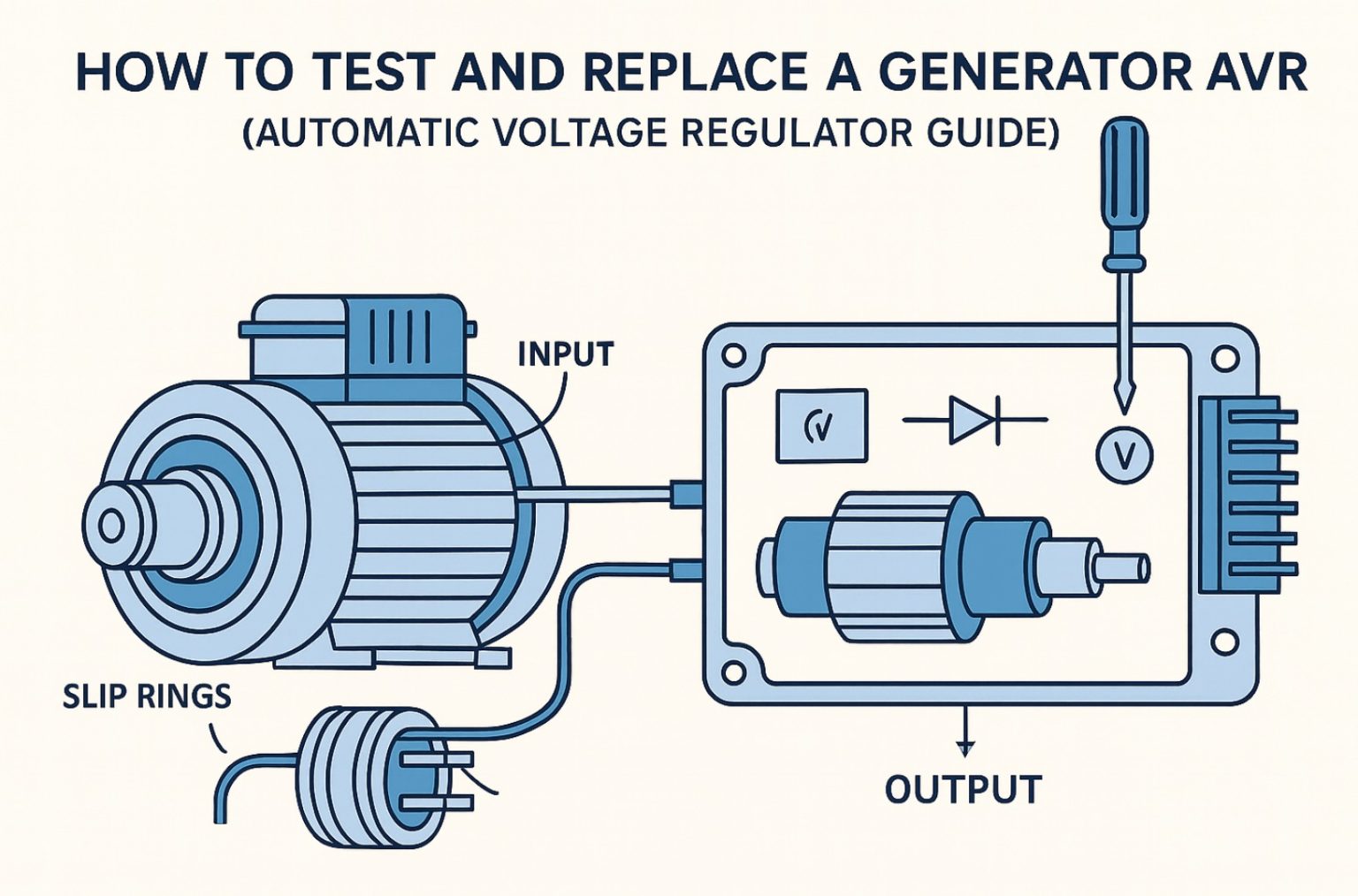 How to Test and Replace a Generator AVR at Home (Automatic Voltage ...
