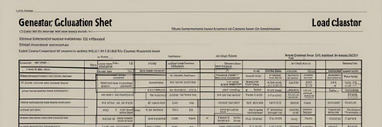 Generator Load Calculation Sheet and Formula - GeneratorStop.com