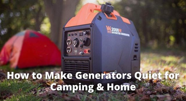 how to make generators quiet